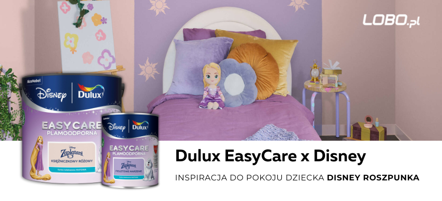 pokój dziecka Roszpunka, pokój Roszpunki, farby Disney Roszpunka, Dulux Disney Roszpunka, różowy pokój dziecka, fioletowy pokój dziecka, aranżacja pokoju księżniczki